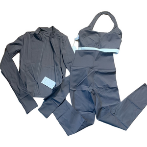 Arias 3 piece gray Activewear medium New box 19